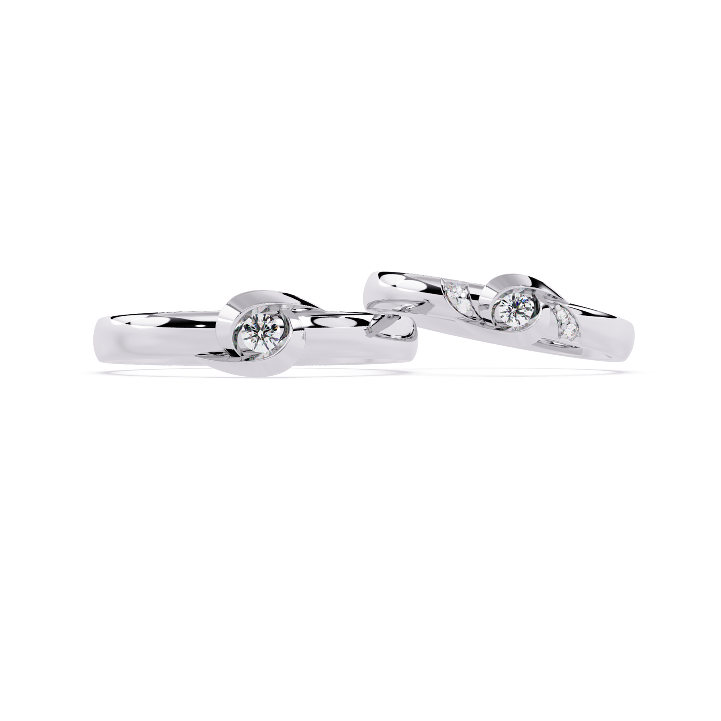 Tender Touch: 0.06ct Lab Grown Diamond Ring with Delicate Embrace