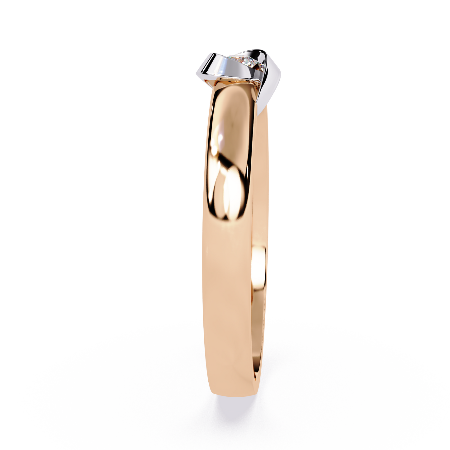 Tender Touch: 0.06ct Lab Grown Diamond Ring with Delicate Embrace