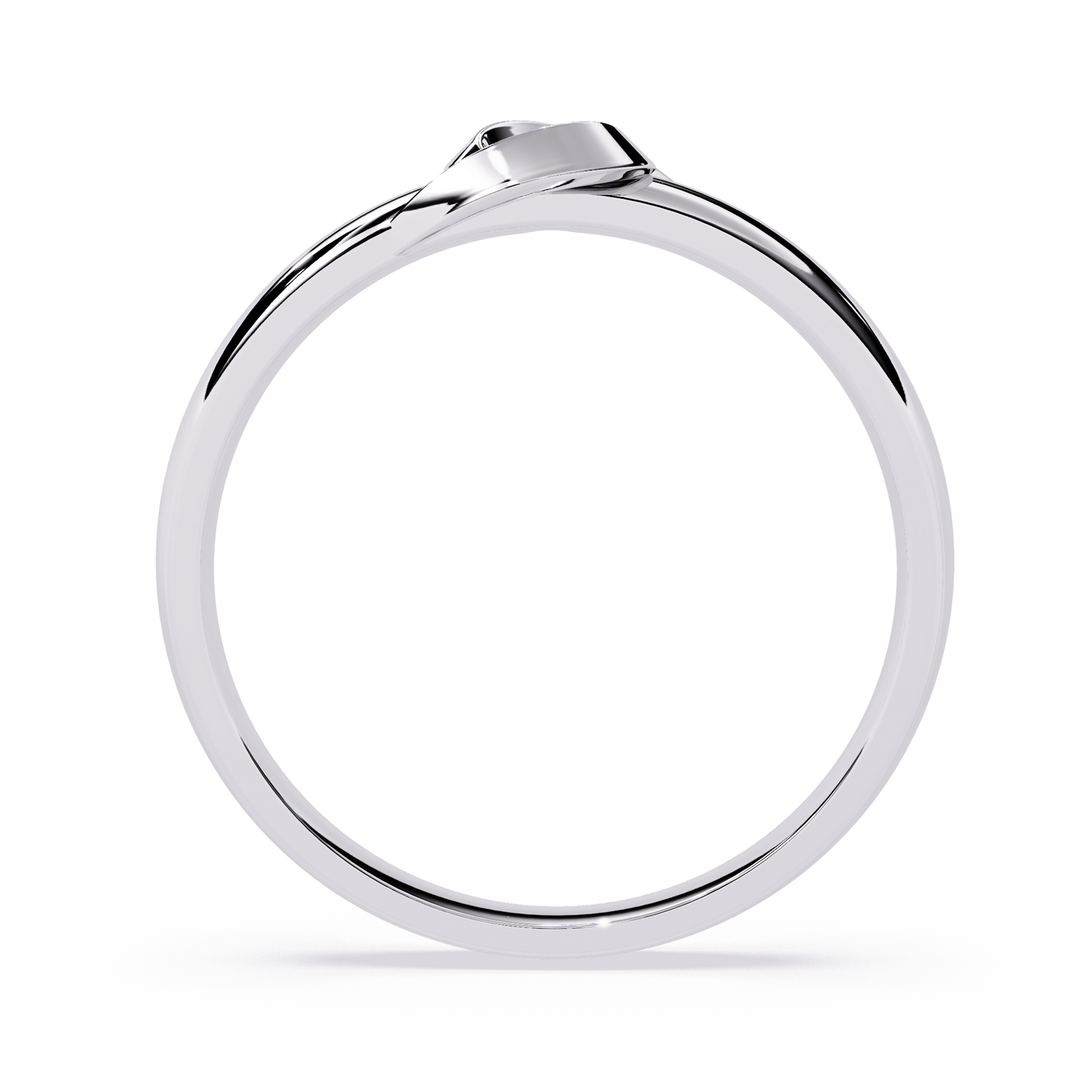 Tender Touch: 0.06ct Lab Grown Diamond Ring with Delicate Embrace