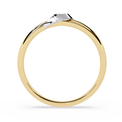 Tender Touch: 0.06ct Lab Grown Diamond Ring with Delicate Embrace
