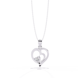 0.52ct Diamond Heart Pendant, 1.64 kt Gold - Perfect Gift