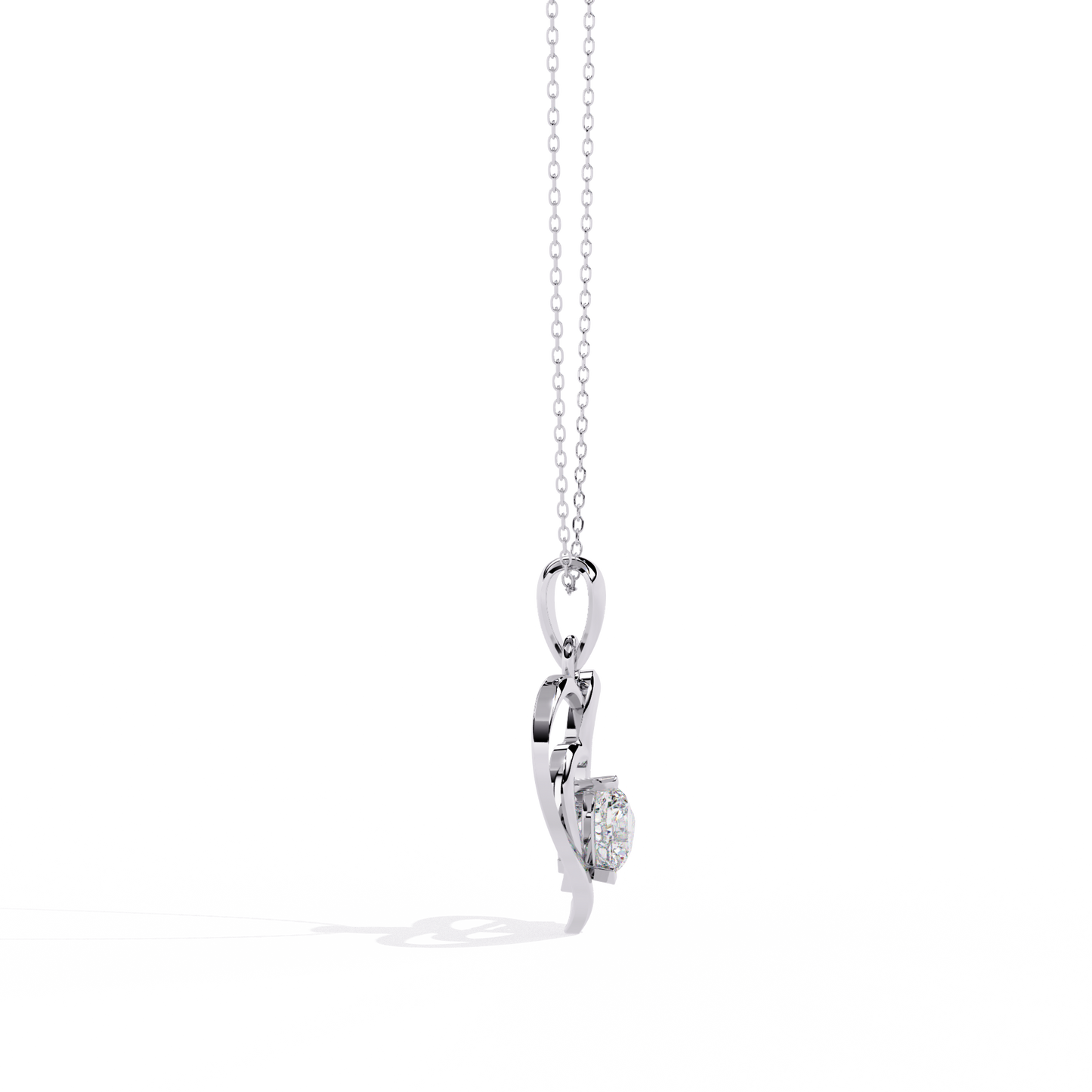 0.52ct Diamond Heart Pendant, 1.64 kt Gold - Perfect Gift