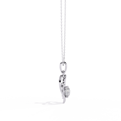 0.52ct Diamond Heart Pendant, 1.64 kt Gold - Perfect Gift