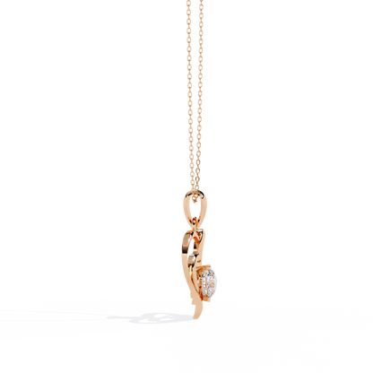 0.52ct Diamond Heart Pendant, 1.64 kt Gold - Perfect Gift