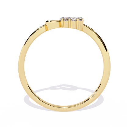 0.08 CT Lab Grown Diamond Heart Ring in 14K Rose Gold, IGI Certified
