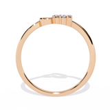 0.08 CT Lab Grown Diamond Heart Ring in 14K Rose Gold, IGI Certified