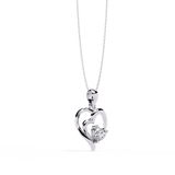 0.52ct Diamond Heart Pendant, 1.64 kt Gold - Perfect Gift