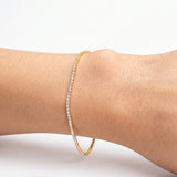 18KT Gold Vermil Timeless Elegance Lab-Grown Diamond Tennis Bracelet