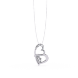 Modern Double Heart Design 0.36 Lab Grown Diamond Pendant in 3.98 Gold Setting (No Chain)
