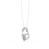 Modern Double Heart Design 0.36 Lab Grown Diamond Pendant in 3.98 Gold Setting (No Chain)