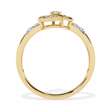 Sparkling Heart: 14k Gold Ring with 0.13ct Diamond Accent