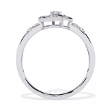 Sparkling Heart: 14k Gold Ring with 0.13ct Diamond Accent