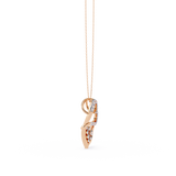 Modern Double Heart Design 0.36 Lab Grown Diamond Pendant in 3.98 Gold Setting (No Chain)