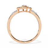 Sparkling Heart: 14k Gold Ring with 0.13ct Diamond Accent