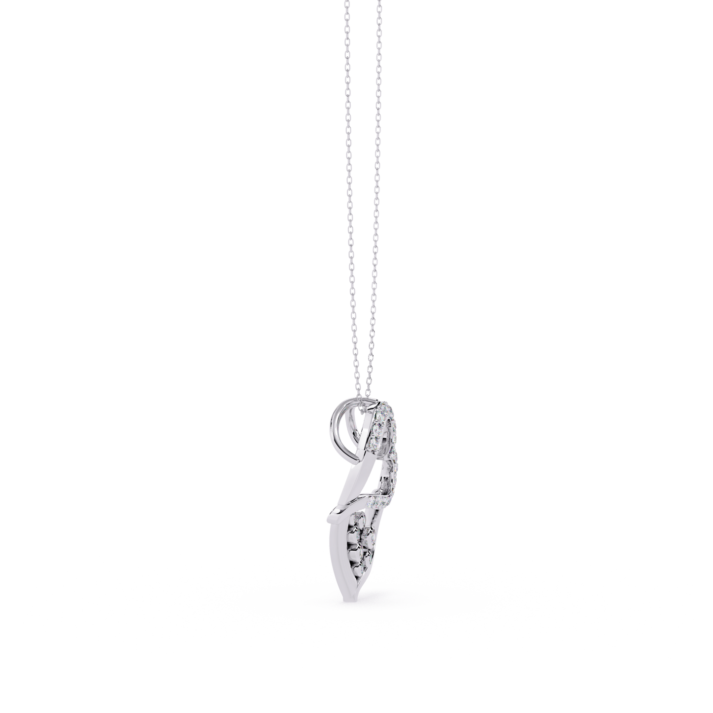 Modern Double Heart Design 0.36 Lab Grown Diamond Pendant in 3.98 Gold Setting (No Chain)