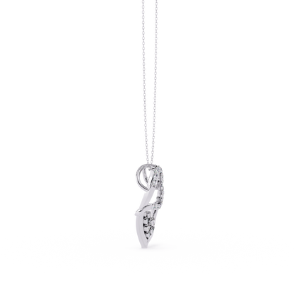 Modern Double Heart Design 0.36 Lab Grown Diamond Pendant in 3.98 Gold Setting (No Chain)