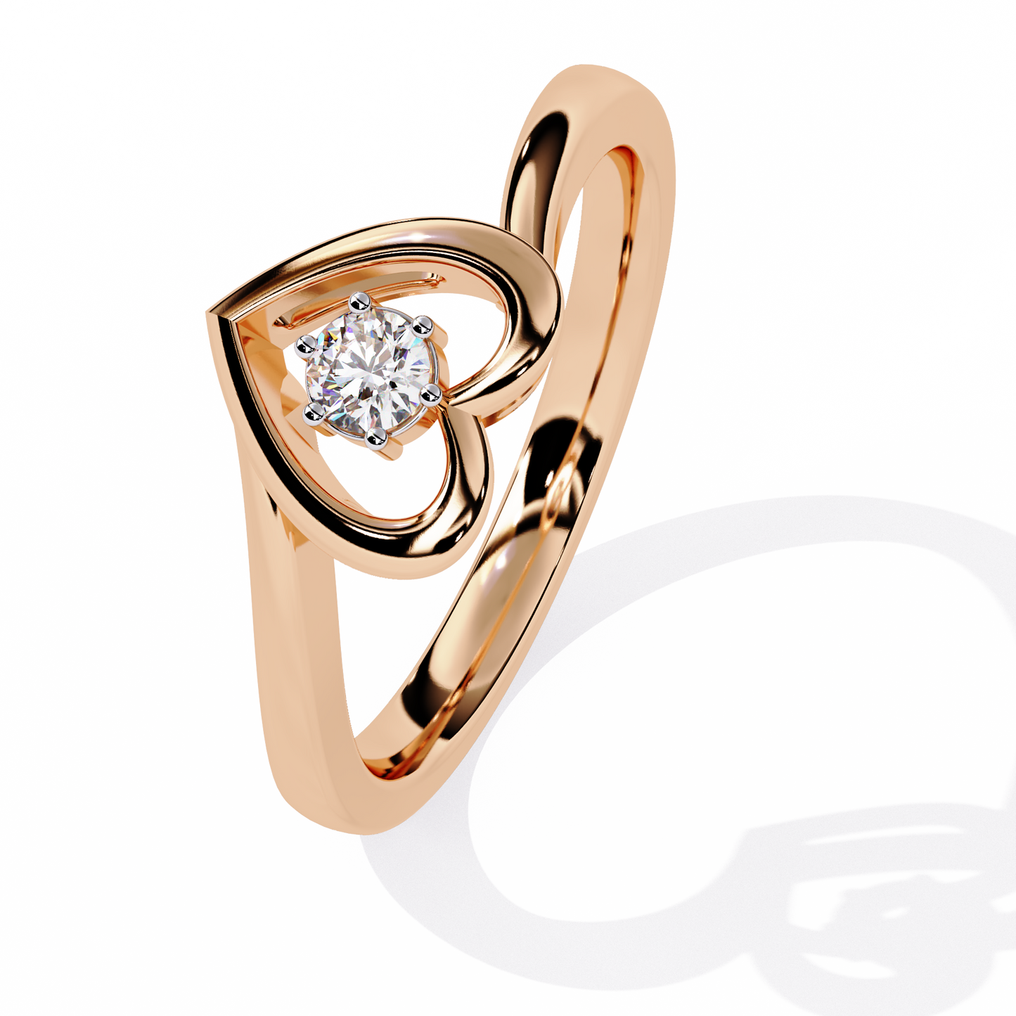 Luxurious Love: 0.10ct Diamond Ring with 14k Gold Valentine's Day Ring