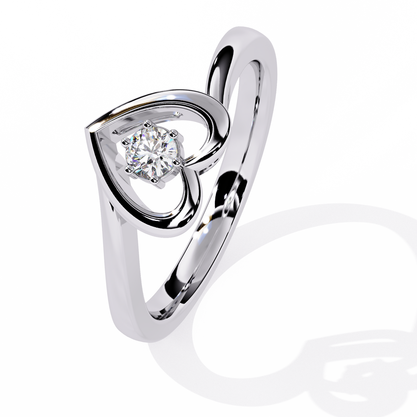 Luxurious Love: 0.10ct Diamond Ring with 14k Gold Valentine's Day Ring