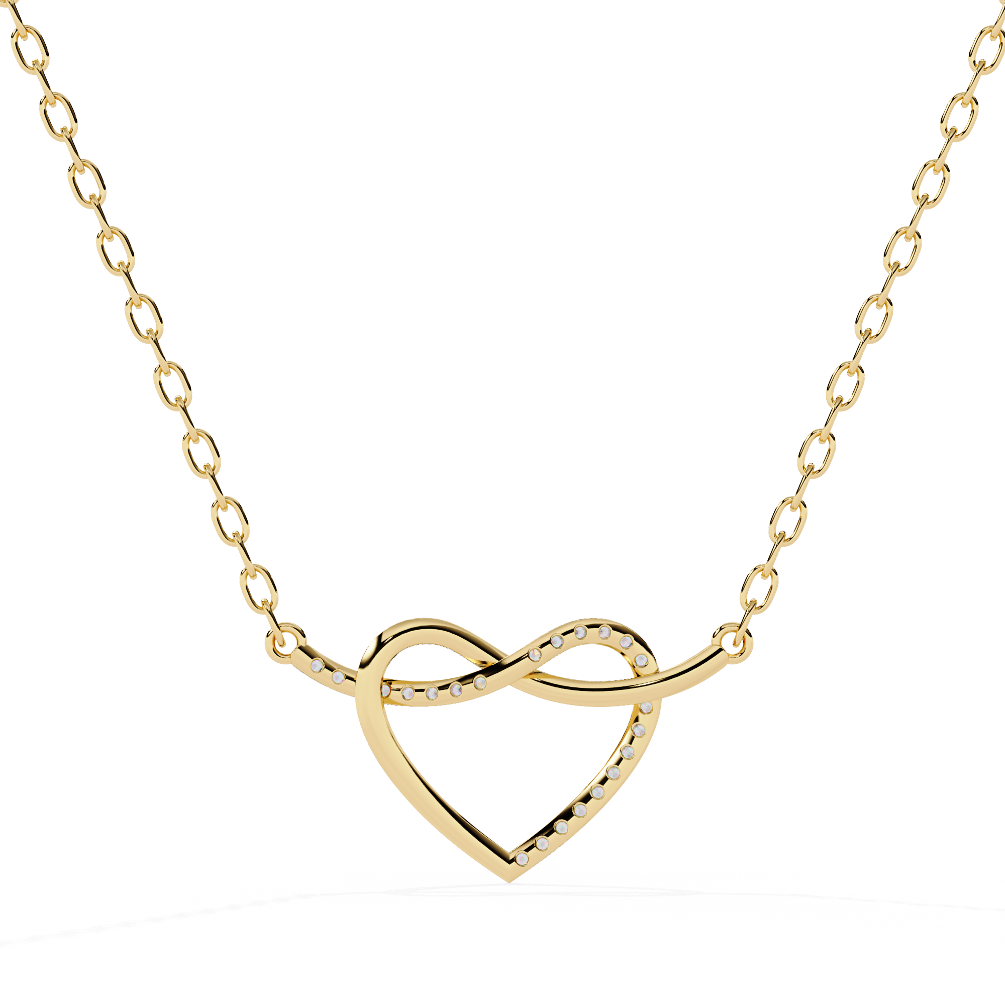 0.09ct Diamond Heart Pendant in Gold without Chain