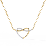 0.09ct Diamond Heart Pendant in Gold without Chain