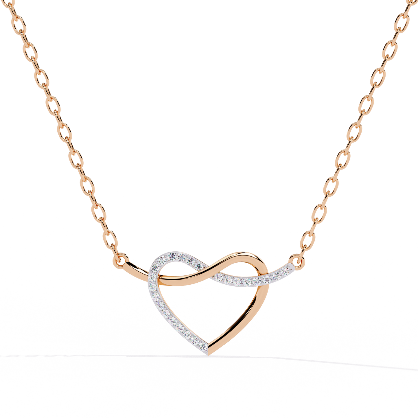 0.09ct Diamond Heart Pendant in Gold without Chain