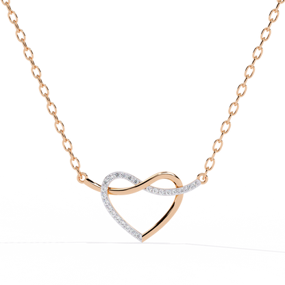 0.09ct Diamond Heart Pendant in Gold without Chain