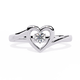 Luxurious Love: 0.10ct Diamond Ring with 14k Gold Valentine's Day Ring