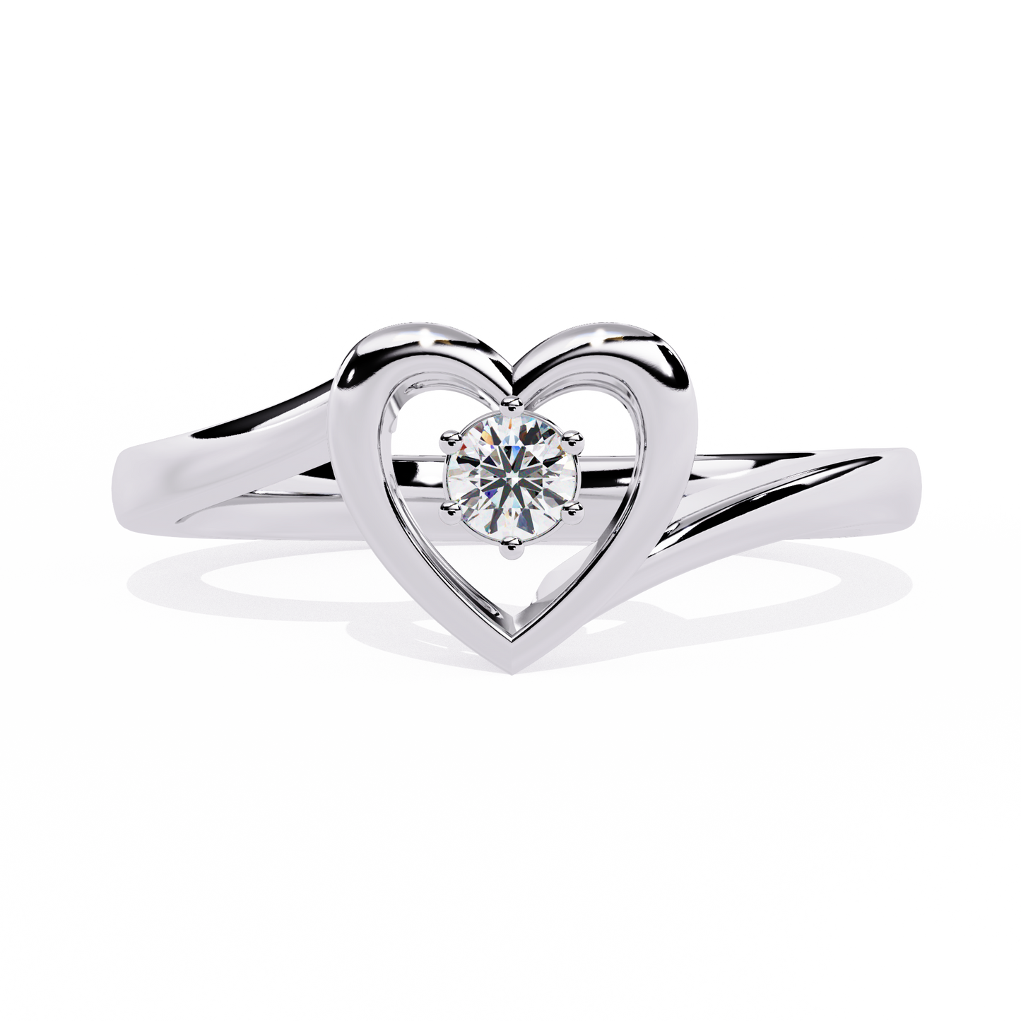 Luxurious Love: 0.10ct Diamond Ring with 14k Gold Valentine's Day Ring