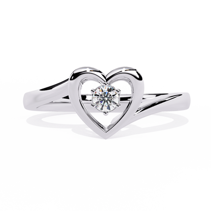Luxurious Love: 0.10ct Diamond Ring with 14k Gold Valentine's Day Ring