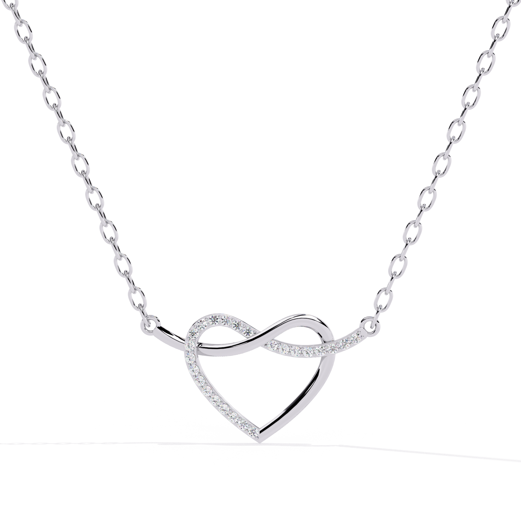 0.09ct Diamond Heart Pendant in Gold without Chain