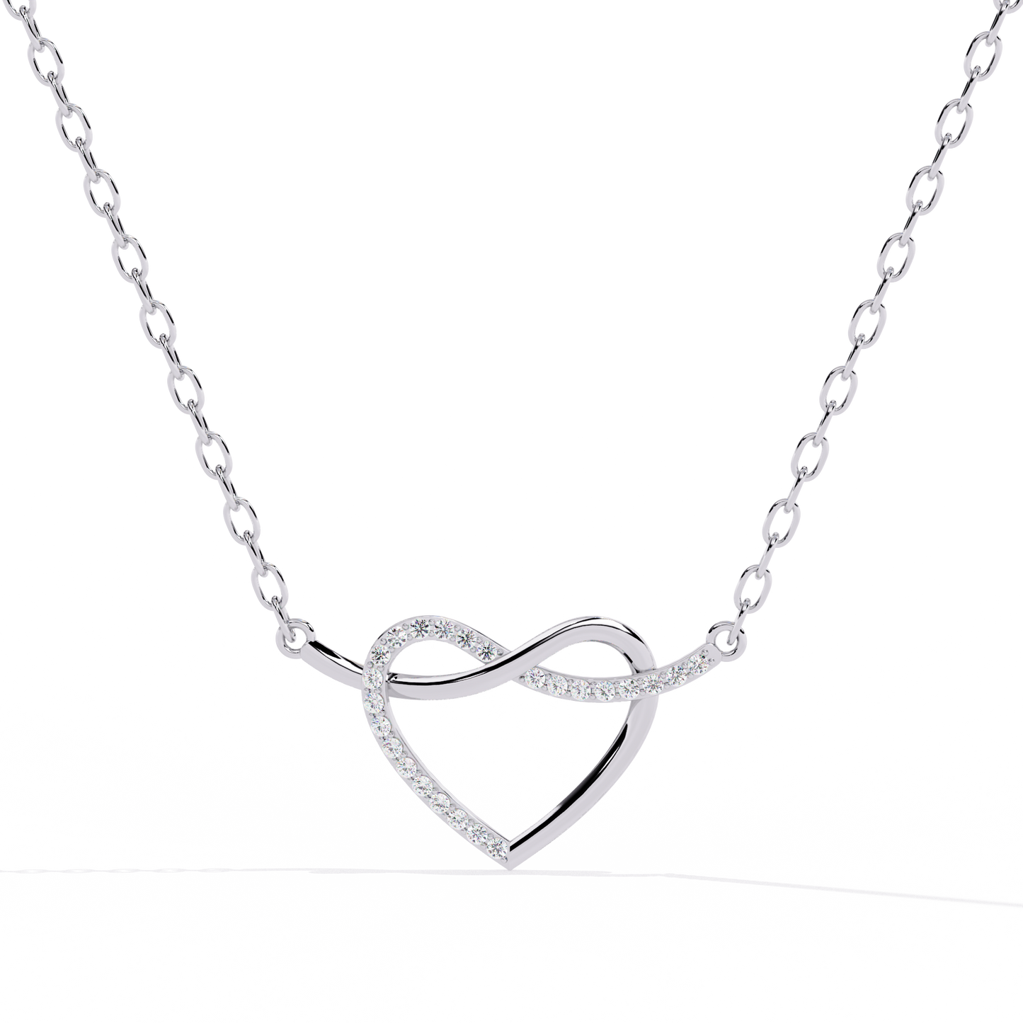 0.09ct Diamond Heart Pendant in Gold without Chain