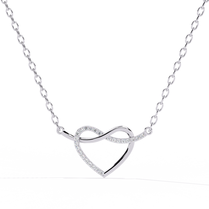 0.09ct Diamond Heart Pendant in Gold without Chain