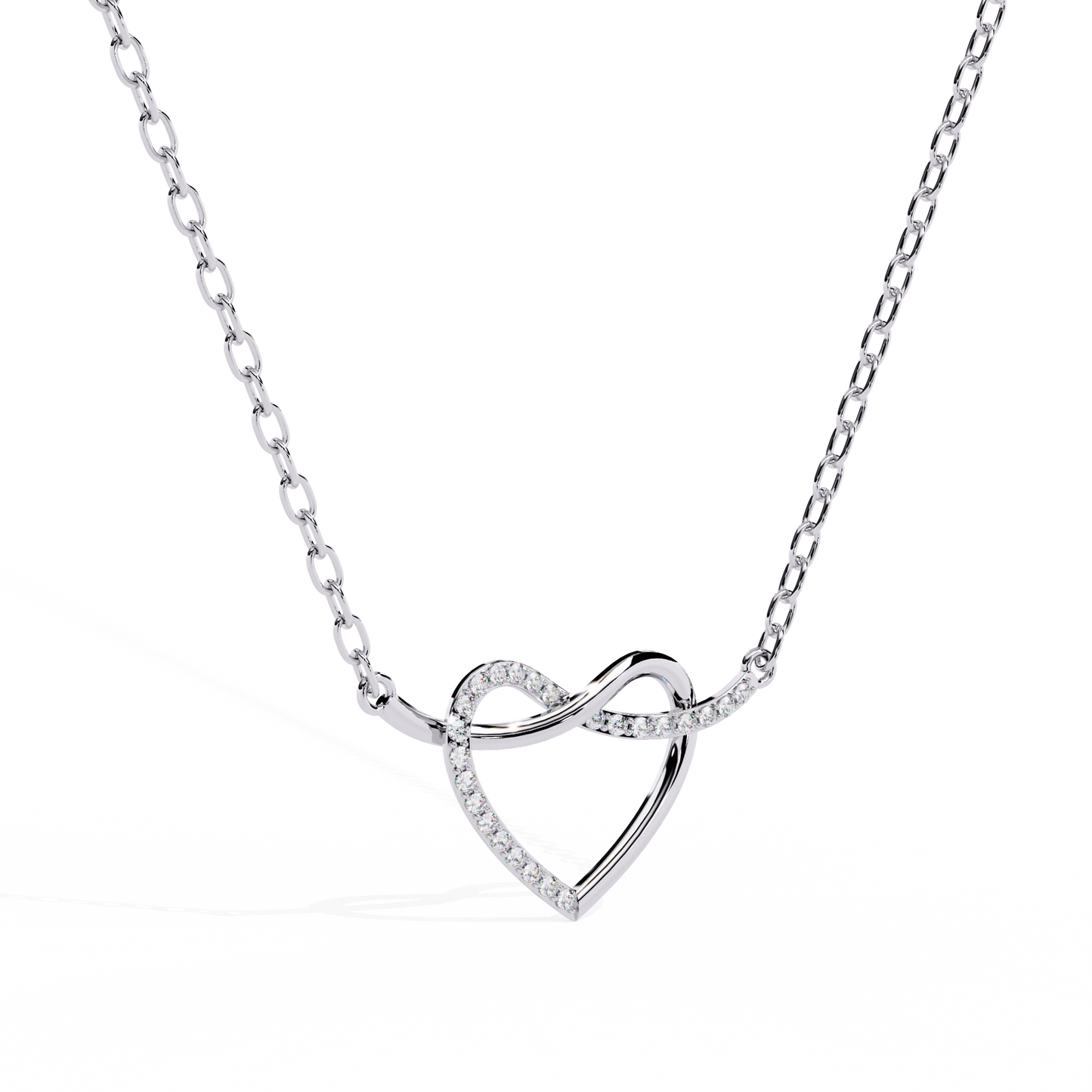 0.09ct Diamond Heart Pendant in Gold without Chain