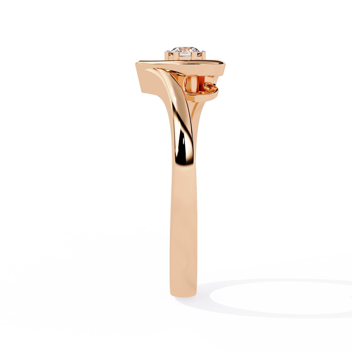 Luxurious Love: 0.10ct Diamond Ring with 14k Gold Valentine's Day Ring