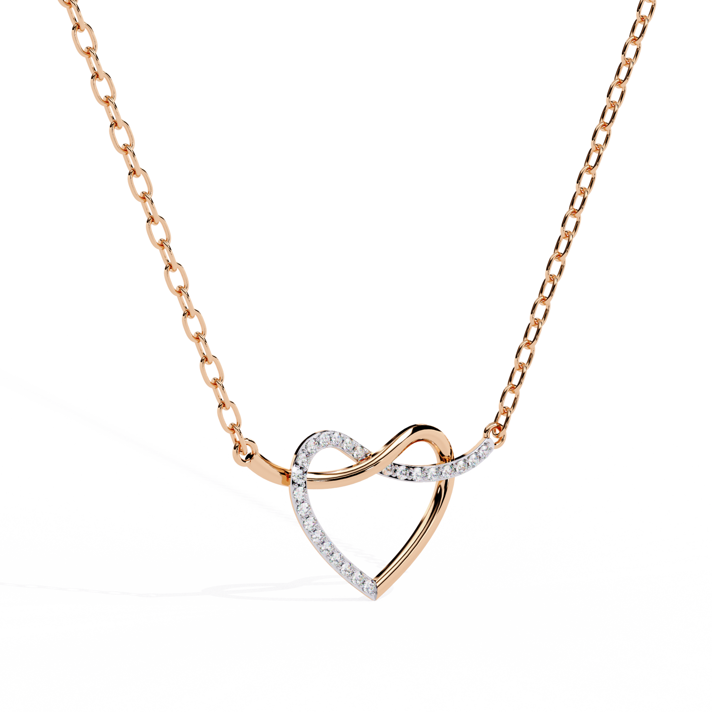 0.09ct Diamond Heart Pendant in Gold without Chain