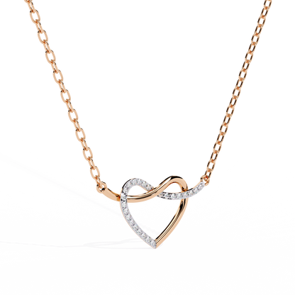 0.09ct Diamond Heart Pendant in Gold without Chain