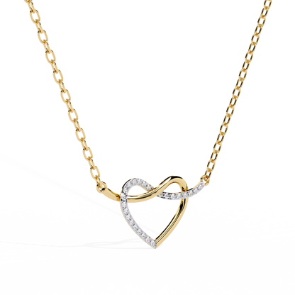 0.09ct Diamond Heart Pendant in Gold without Chain