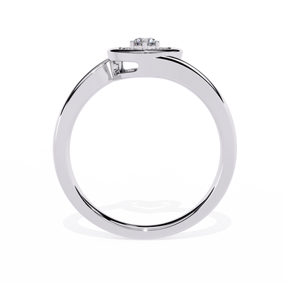 Luxurious Love: 0.10ct Diamond Ring with 14k Gold Valentine's Day Ring