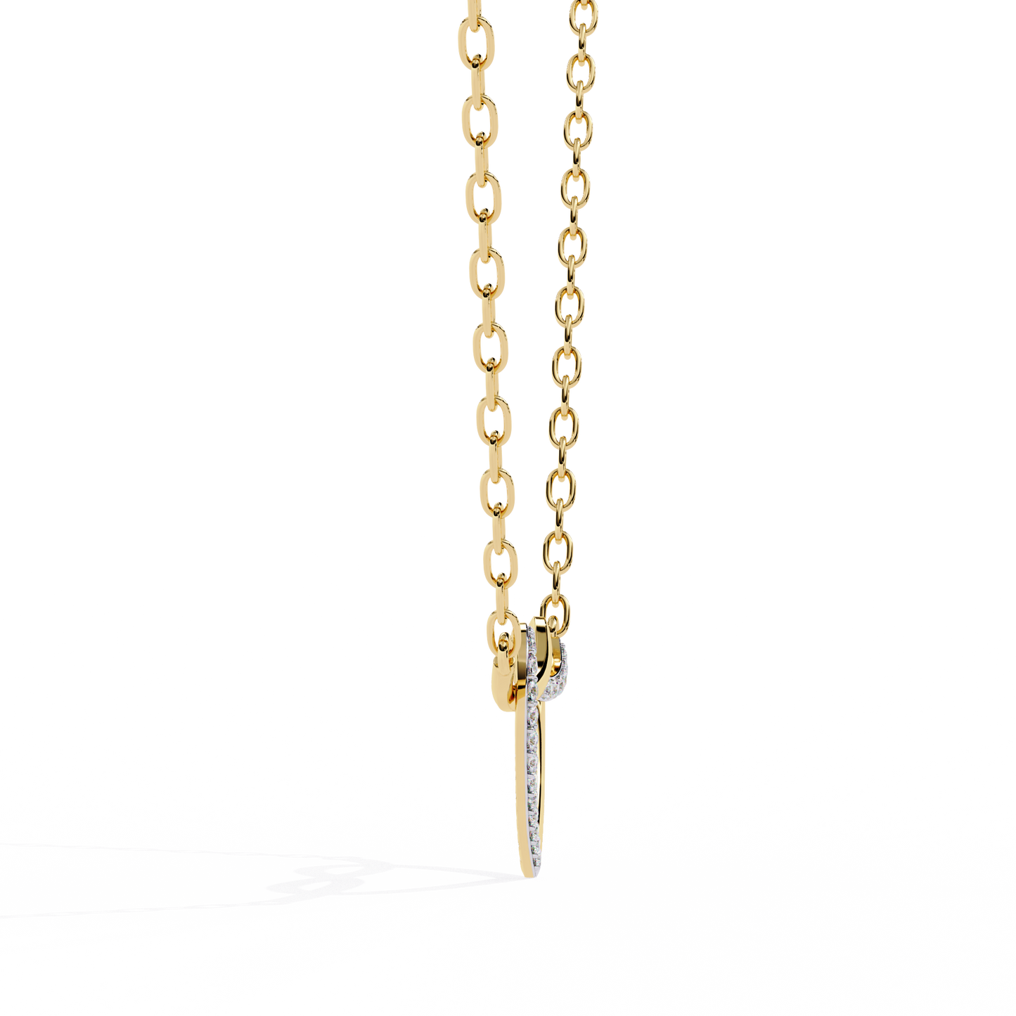 0.09ct Diamond Heart Pendant in Gold without Chain
