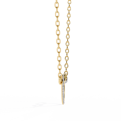 0.09ct Diamond Heart Pendant in Gold without Chain