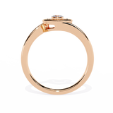 Luxurious Love: 0.10ct Diamond Ring with 14k Gold Valentine's Day Ring
