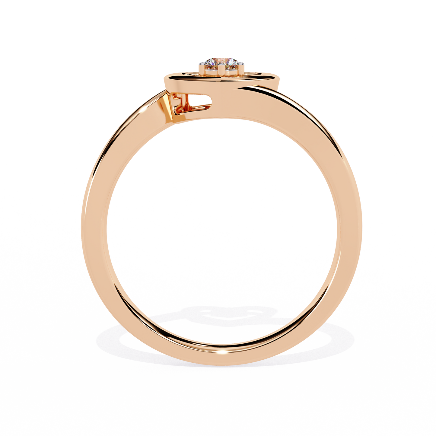 Luxurious Love: 0.10ct Diamond Ring with 14k Gold Valentine's Day Ring