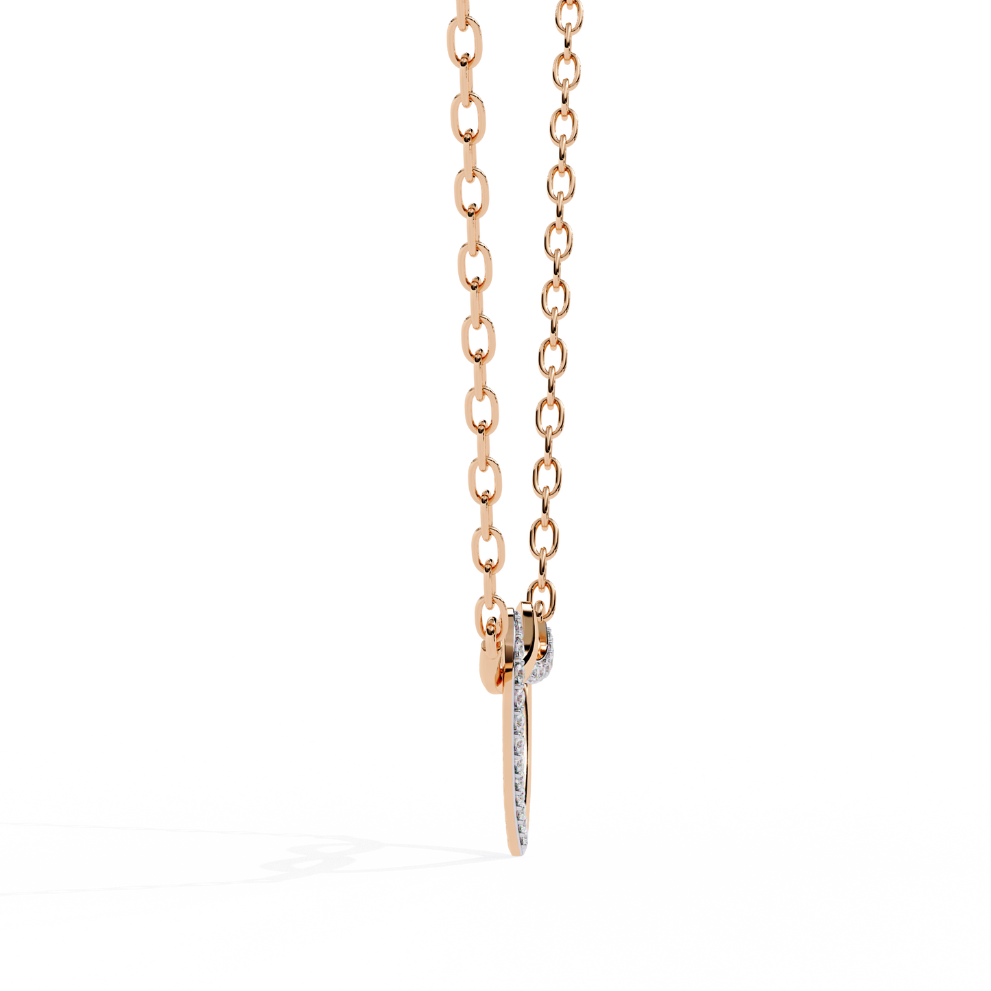 0.09ct Diamond Heart Pendant in Gold without Chain