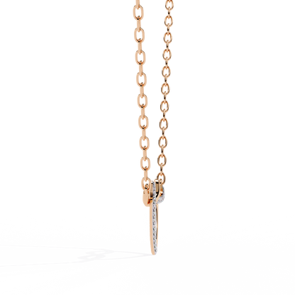 0.09ct Diamond Heart Pendant in Gold without Chain