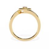 Luxurious Love: 0.10ct Diamond Ring with 14k Gold Valentine's Day Ring