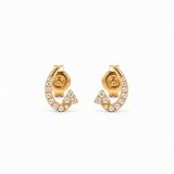 18K Gold Vermeil  Luna Curve Lab-Grown Diamond Stud Earrings