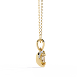 Gold Heart Pendant with 0.27 Carat Diamond without chain