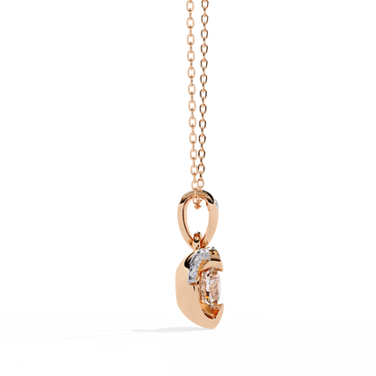 Gold Heart Pendant with 0.27 Carat Diamond without chain