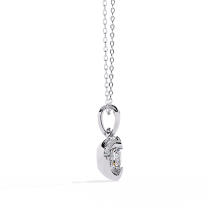 Gold Heart Pendant with 0.27 Carat Diamond without chain