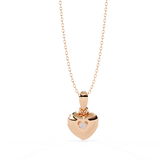 Gold Heart Pendant with 0.27 Carat Diamond without chain